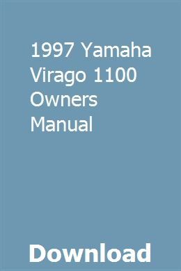 2016 Yamaha Virago 250 Service Manual